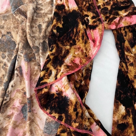 Gramercy 22 Mixed Print Open Ruffle‎ Trim Cardigan - Picture 5 of 6